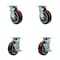 Service Caster Tool Box Caster Wheel Set 6'' Maroon Polyurethane Swivel Casters, 4PK TOOL-SCC-30CS620-PPUR-2-TLB-2 - alternate 1